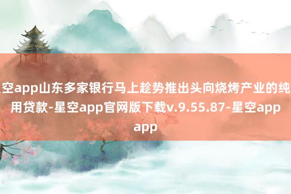 星空app山东多家银行马上趁势推出头向烧烤产业的纯信用贷款-星空app官网版下载v.9.55.87-星空app