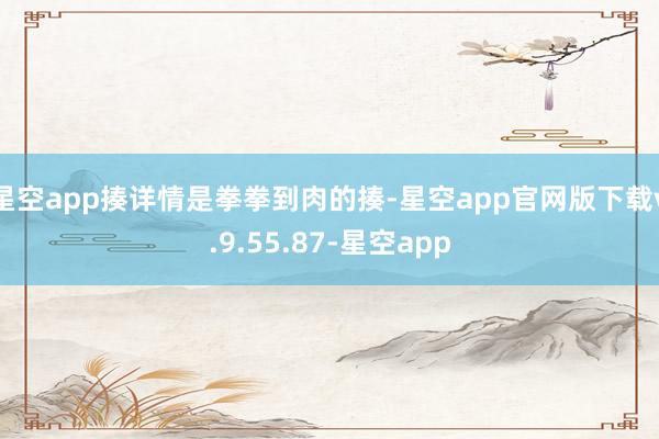 星空app揍详情是拳拳到肉的揍-星空app官网版下载v.9.55.87-星空app